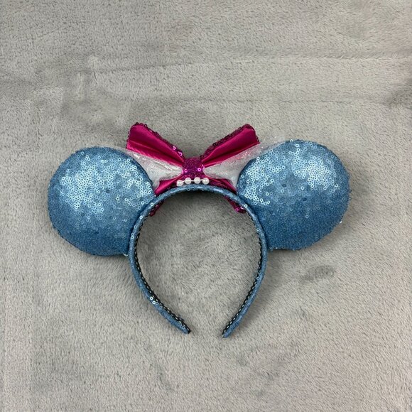 Disney Minnie Mouse Custom Made Sequins Ears Headband Adult Size - Picture 4 of 6